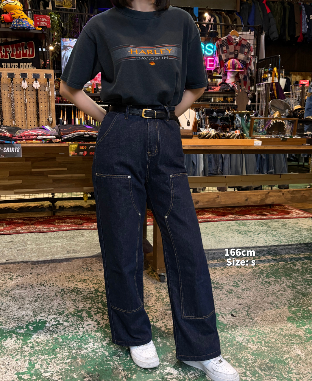 DOUBLE KNEE DENIM PANTS