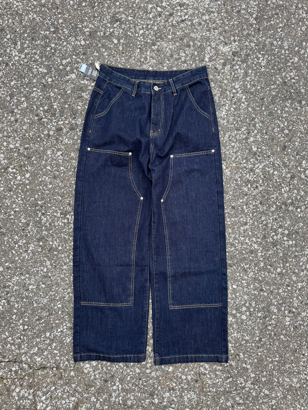DOUBLE KNEE DENIM PANTS