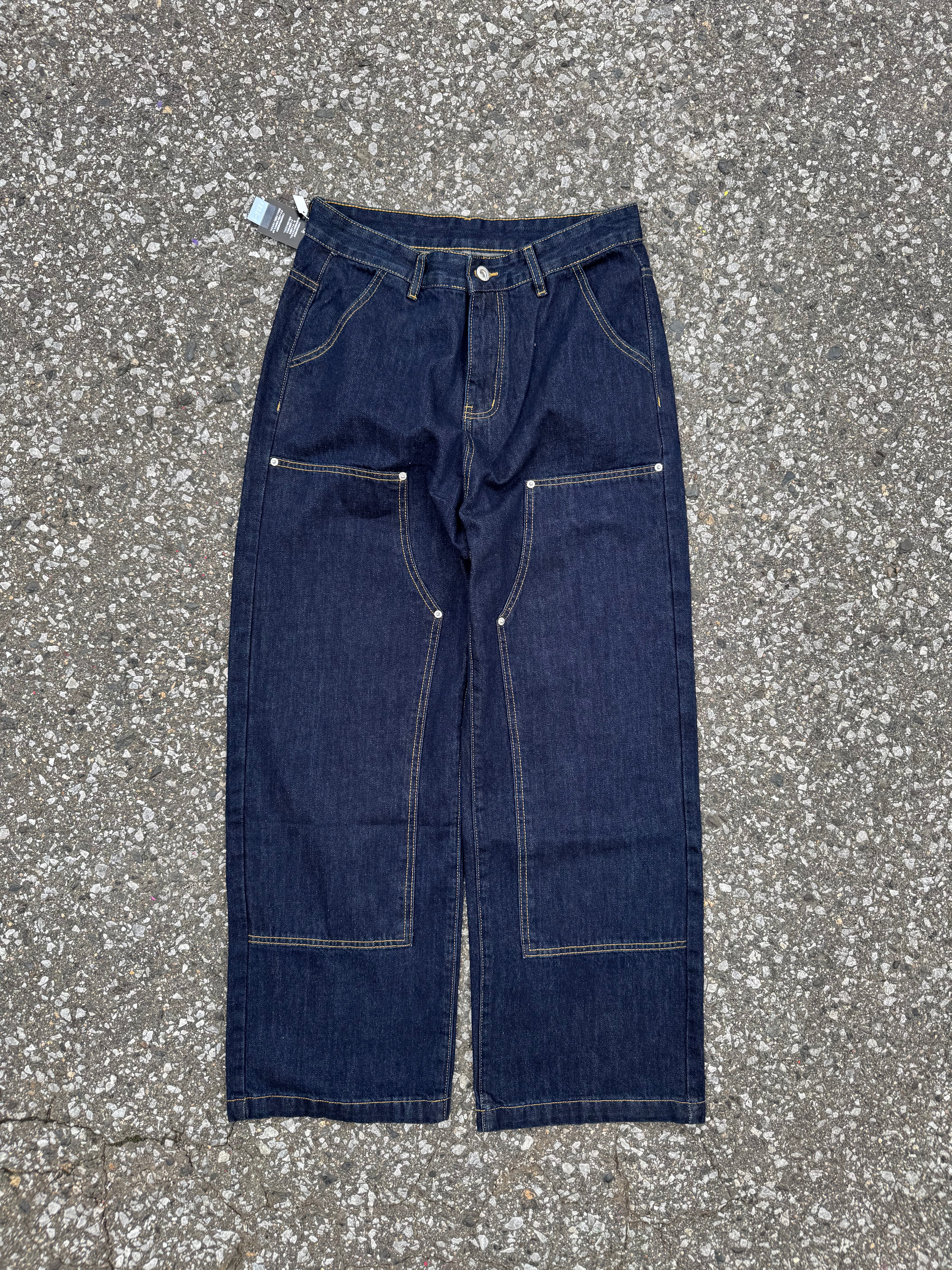 DOUBLE KNEE DENIM PANTS