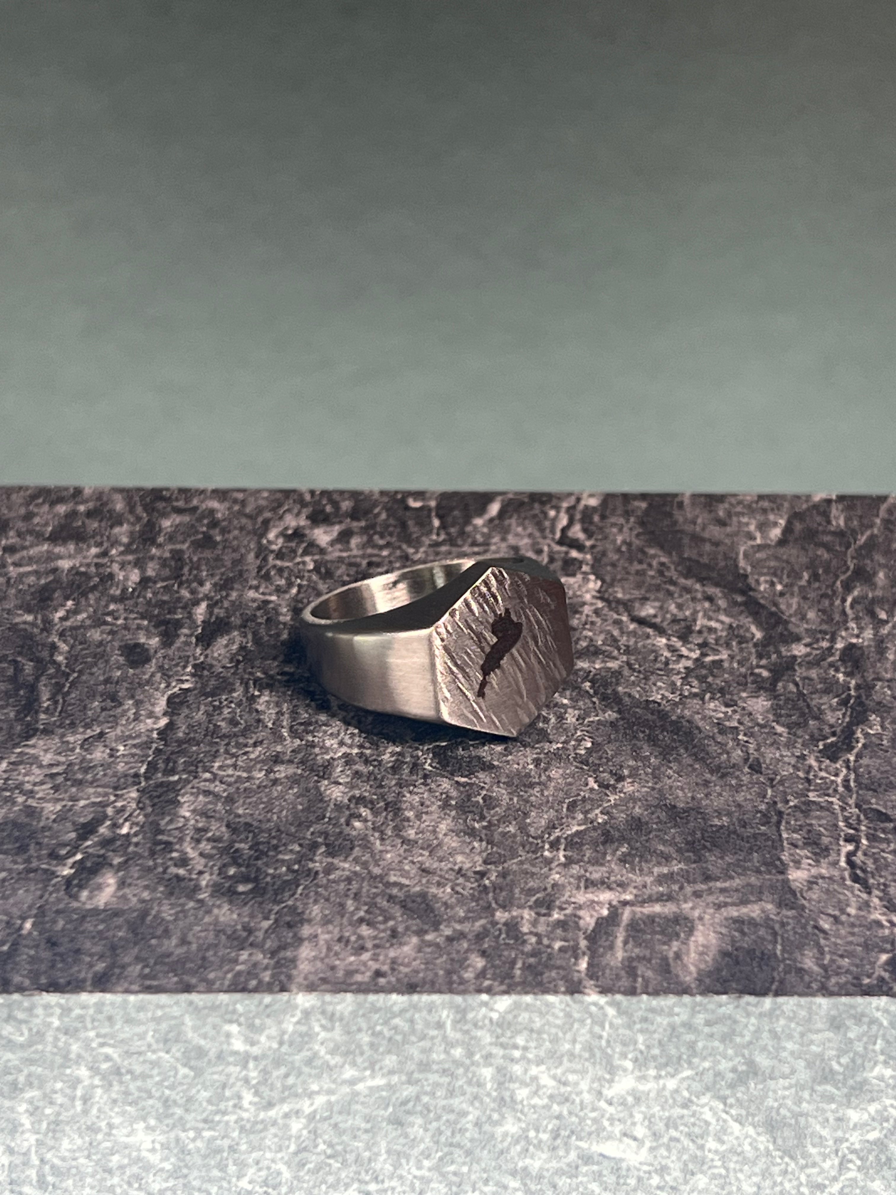 Biwako Stainless Hexagon Ring