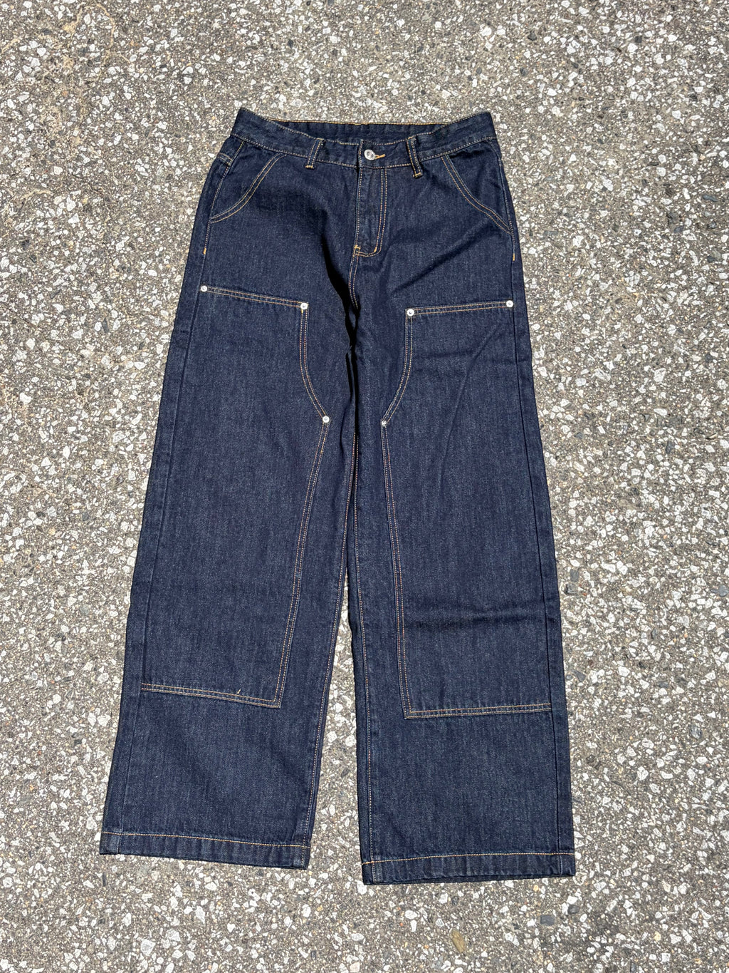 DOUBLE KNEE DENIM PANTS