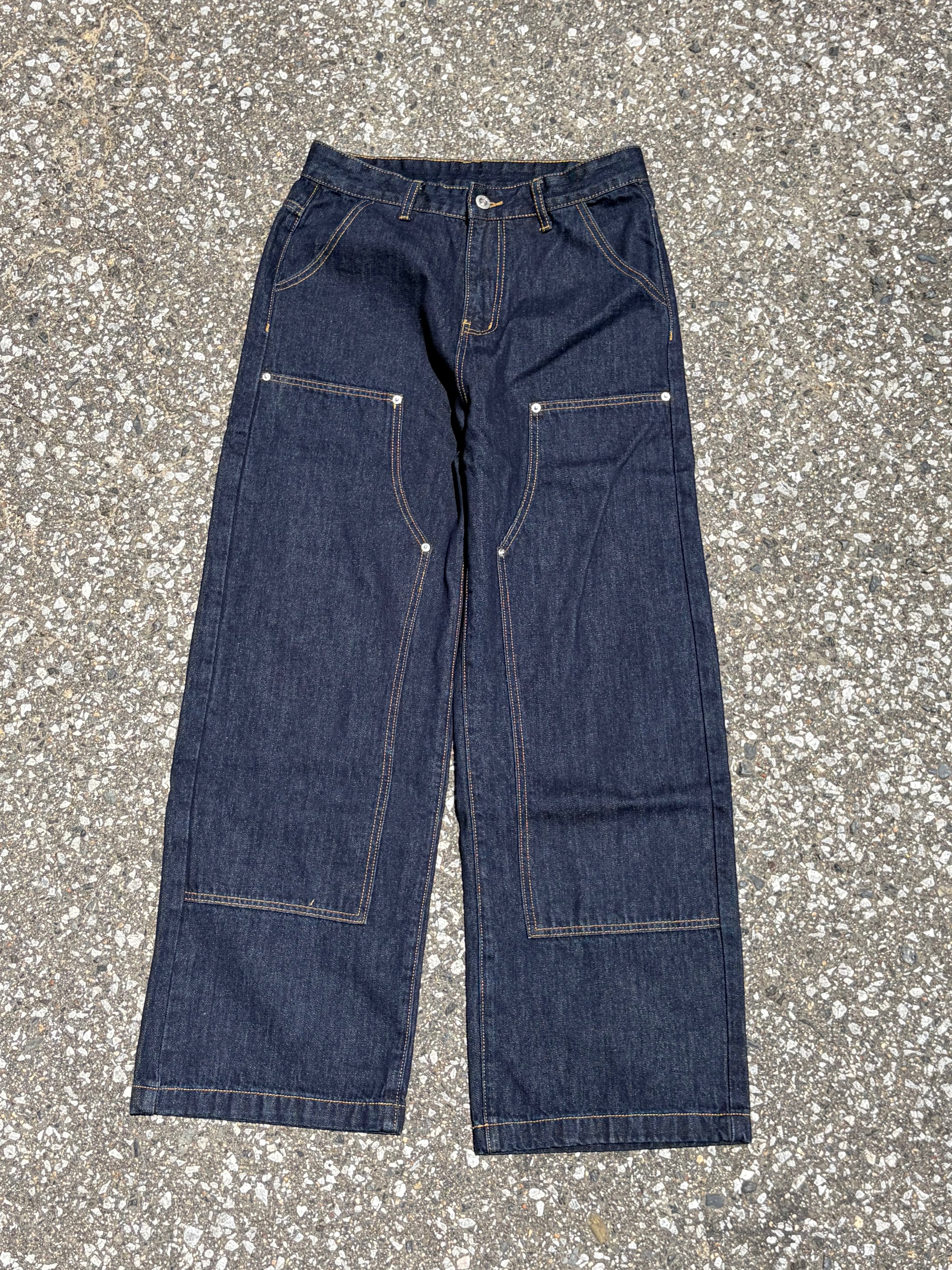 DOUBLE KNEE DENIM PANTS