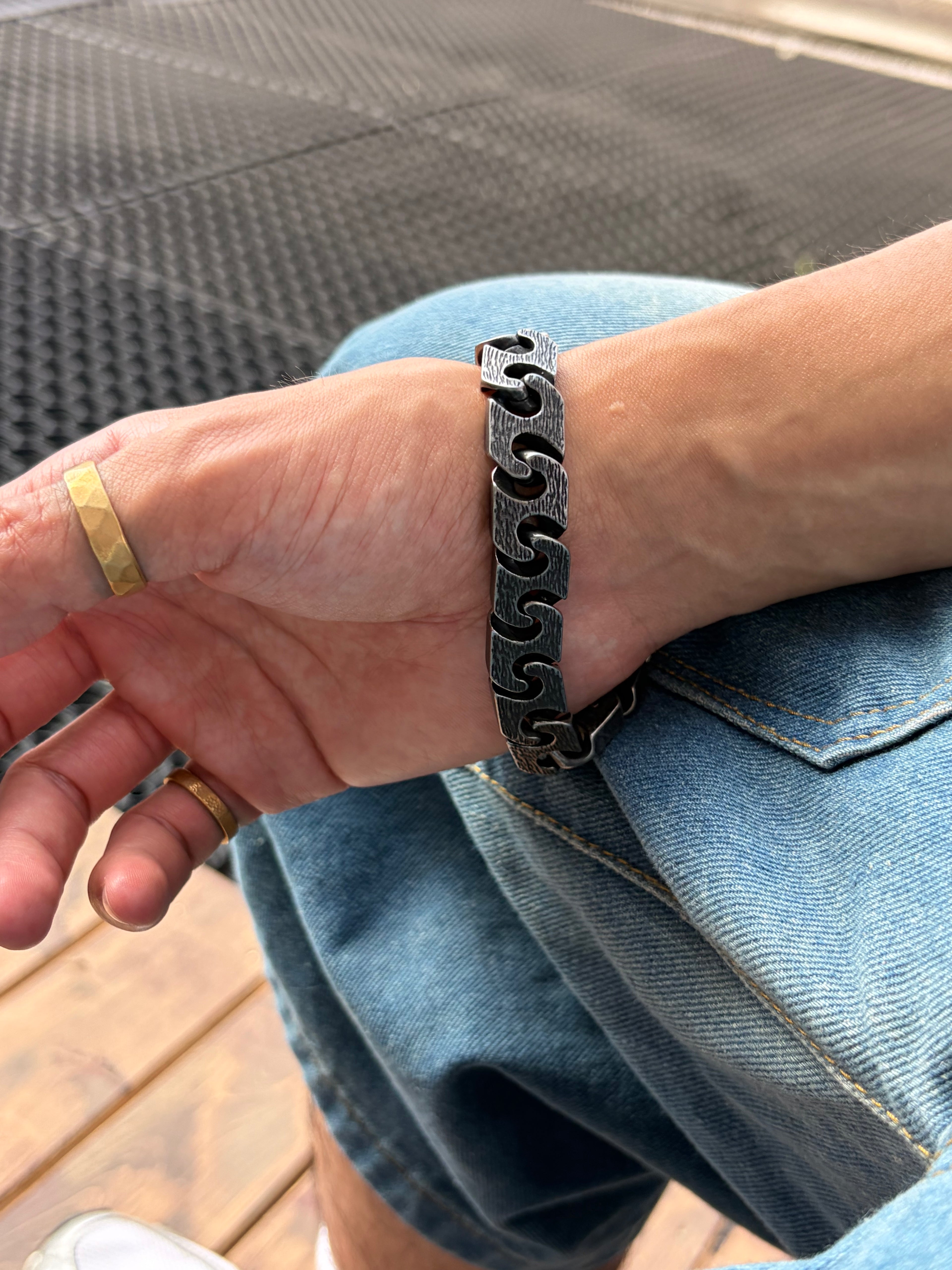 Stainless Wave Chain Bracelet